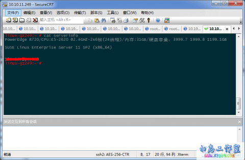 SecureCRT全局发送相同命令,快速抓取服务器信息的方法 SecureCRT全局发送相同命令,快速抓取服务器信息的方法