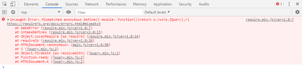 解决 Requier.js 报错 Mismatched anonymous define() module 的问题