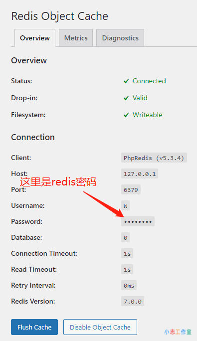 WordPress插件Redis Object Cache设置redis连接密码的方法 WordPress插件Redis Object Cache设置redis连接密码的方法